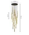 Selter 17 Premium Guld pendellampe - Ø2 cm, G9, 230V, uden lyskilde
