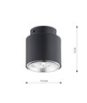 Nano 1 Sort loftslampe - GU10 AR111, 230V, uden lyskilde