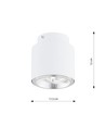 Nano 1 Hvid loftslampe - GU10 AR111, 230V, uden lyskilde