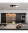 Baster 3 Sort loftslampe - Ø14 cm, GU10 & E14, 230V, uden lyskilde