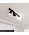 Baster 3 Sort loftslampe - Ø14 cm, GU10 & E14, 230V, uden lyskilde