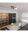 Baster 3 Sort loftslampe - Ø14 cm, GU10 & E14, 230V, uden lyskilde