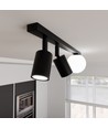 Baster 3 Sort loftslampe - Ø14 cm, GU10 & E14, 230V, uden lyskilde