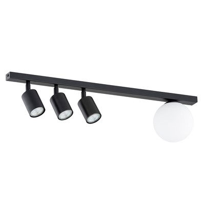 Baster 4 Sort loftslampe - Ø14 cm, GU10 & E14, 230V, uden lyskilde