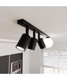 Baster 4 Sort loftslampe - Ø14 cm, GU10 & E14, 230V, uden lyskilde