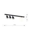 Baster 4 Sort loftslampe - Ø14 cm, GU10 & E14, 230V, uden lyskilde