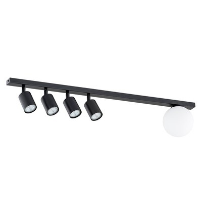 Baster 5 Sort loftslampe - Ø14 cm, GU10 & E14, 230V, uden lyskilde