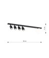 Baster 5 Sort loftslampe - Ø14 cm, GU10 & E14, 230V, uden lyskilde