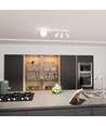 Baster 4 Hvid loftslampe - Ø14 cm, GU10 & E14, 230V, uden lyskilde