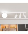 Baster 4 Hvid loftslampe - Ø14 cm, GU10 & E14, 230V, uden lyskilde
