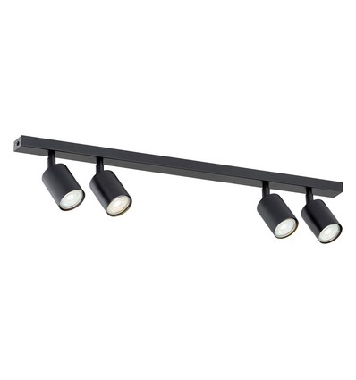 Flash 4 Sort loftslampe - GU10, 230V, uden lyskilde
