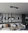 Flash 4 Sort loftslampe - GU10, 230V, uden lyskilde