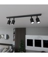 Flash 4 Sort loftslampe - GU10, 230V, uden lyskilde