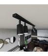 Flash 4 Sort loftslampe - GU10, 230V, uden lyskilde