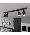 Flash 4 Sort loftslampe - GU10, 230V, uden lyskilde