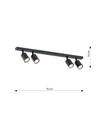 Flash 4 Sort loftslampe - GU10, 230V, uden lyskilde