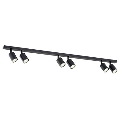 Flash 6 Sort loftslampe - GU10, 230V, uden lyskilde