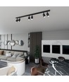 Flash 6 Sort loftslampe - GU10, 230V, uden lyskilde