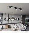 Flash 6 Sort loftslampe - GU10, 230V, uden lyskilde