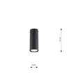 Tecno 1S Sort loftslampe - GU10, 230V, uden lyskilde