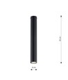 Tecno 1L Sort loftslampe - GU10, 230V, uden lyskilde