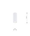 Tecno 1S Hvid loftslampe - GU10, 230V, uden lyskilde