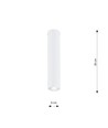 Tecno 1M Hvid loftslampe - GU10, 230V, uden lyskilde
