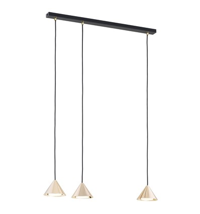 Elit 3 Sort/Guld pendellampe - GX53, 230V, uden lyskilde