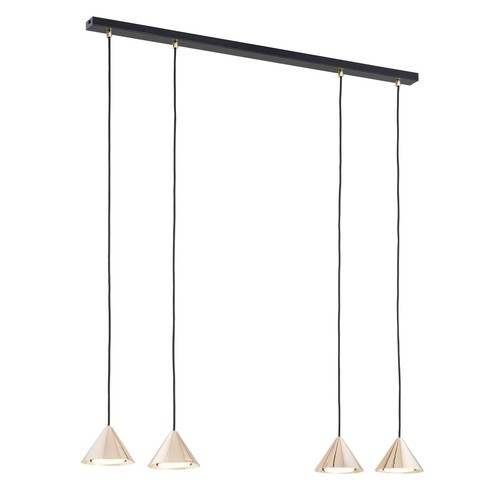 Elit 4 Sort/Guld pendellampe - GX53, 230V, uden lyskilde
