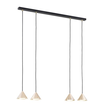 Elit 4 Sort/Guld pendellampe - GX53, 230V, uden lyskilde