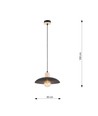 Kobe 1 Sort lysekrone - Ø30 cm, E27, 230V, uden lyskilde