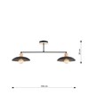 Kobe 2 Sort lysekrone - Ø30 cm, E27, 230V, uden lyskilde