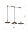 Kobe 3 Sort lysekrone - Ø30 cm, E27, 230V, uden lyskilde