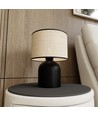 Aspen LN1 Sort/Rattan bordlampe - Ø25 cm, E27, 230V, uden lyskilde