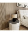 Aspen LN1 Sort/Rattan bordlampe - Ø25 cm, E27, 230V, uden lyskilde