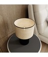 Aspen LN1 Sort/Rattan bordlampe - Ø25 cm, E27, 230V, uden lyskilde