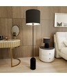 Aspen LP1 Sort/Hvid gulvlampe - Ø35 cm, E27, 230V, uden lyskilde
