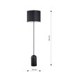 Aspen LP1 Sort/Hvid gulvlampe - Ø35 cm, E27, 230V, uden lyskilde