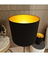 Aspen LP1 Sort/Guld gulvlampe - Ø35 cm, E27, 230V, uden lyskilde