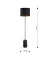 Aspen LP1 Sort/Guld gulvlampe - Ø35 cm, E27, 230V, uden lyskilde