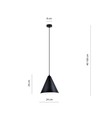 Rebel 1 Sort/Hvid pendellampe - Ø23.5 cm, E27, 230V, uden lyskilde