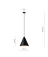 Rebel 1 Sort/Guld pendellampe - Ø23.5 cm, E27, 230V, uden lyskilde