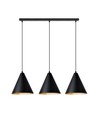 Rebel 3 Sort/Guld pendellampe - Ø23.5 cm, E27, 230V, uden lyskilde