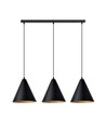 Rebel 3 Sort/Guld pendellampe - Ø23.5 cm, E27, 230V, uden lyskilde