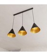 Rebel 3 Sort/Guld pendellampe - Ø23.5 cm, E27, 230V, uden lyskilde