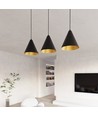 Rebel 3 Sort/Guld pendellampe - Ø23.5 cm, E27, 230V, uden lyskilde