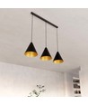 Rebel 3 Sort/Guld pendellampe - Ø23.5 cm, E27, 230V, uden lyskilde