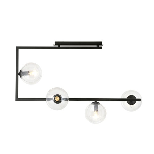 Soma 4 Sort/Transparent loftslampe - Ø14 cm, E14, 230V, uden lyskilde