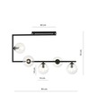 Soma 5 Sort/Transparent loftslampe - Ø14 cm, E14, 230V, uden lyskilde