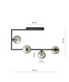 Soma 4 Sort/Grafit loftslampe - Ø14 cm, E14, 230V, uden lyskilde